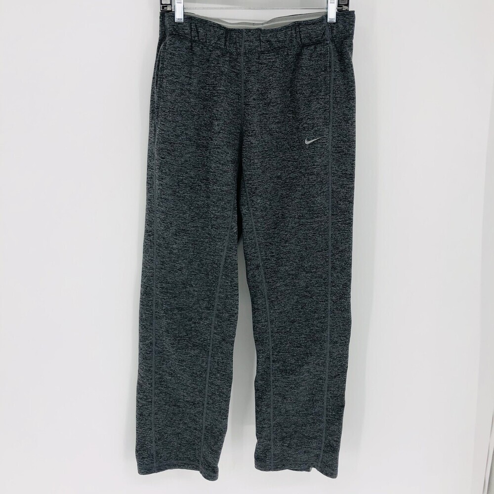 Nike Women's Medium Therma Graphic Training Sweatpants Heather Gray Stright Leg